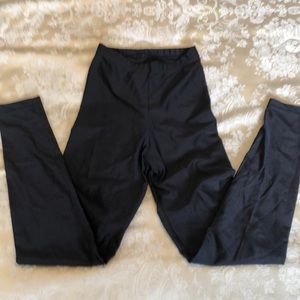 AMERICAN APPAREL SIZE SMALL - SHINY BLACK LEGGINGS - #306